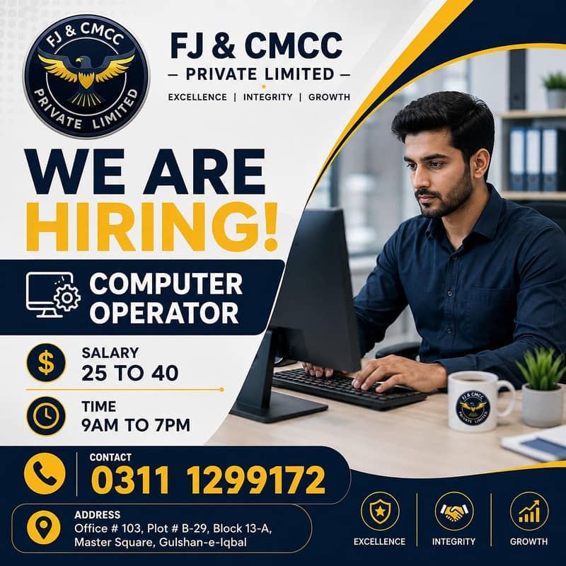 Computer Operator Required | Urgent Hiring | Jobs 0