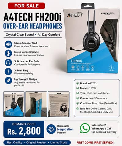 A4TECH FH200i Over-Ear Headphones