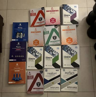  A-Level Maths, Physics & Chemistry Books + Past Papers Bundle