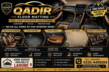 all Complete Car Interior Work | Home Service Lahore in available