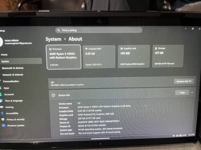 HP Envy x360 13.3” – Ryzen 5 4500U | Touchscreen | Convertible