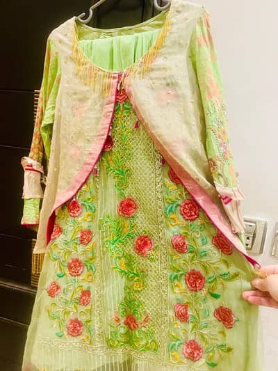 J. Dress fully embroidered