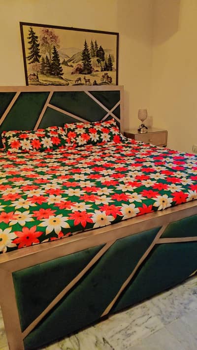 Modern Aesthetic Emerald Gold Bedset *6 Month Used Like New*