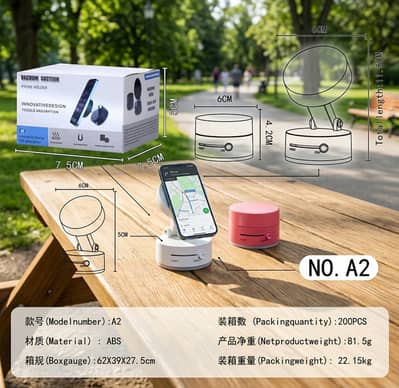A2 Vacuum Suction Phone Holder Mobile Stand 360 Degree Adjustable