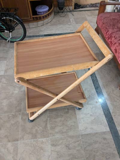wooden trolley