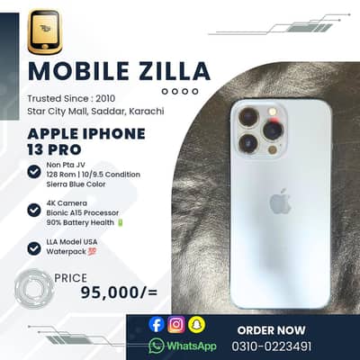 Apple iPhone 13 Pro 128GB WaterPack Sierra Blue Color
