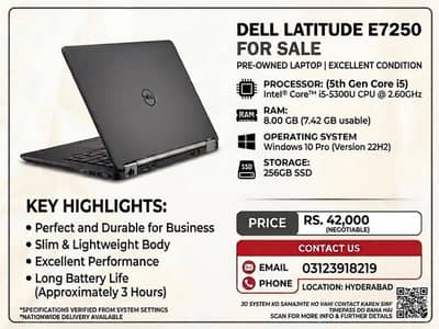 Dell latitude 7250 5i 5th generation