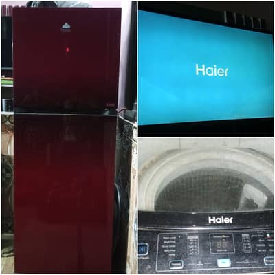 House shifting sale - Fridge, Washing machine, LED TV orginal Haier
