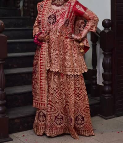 Red Brial Lehenga | Heavy Embroidered Wedding Dress