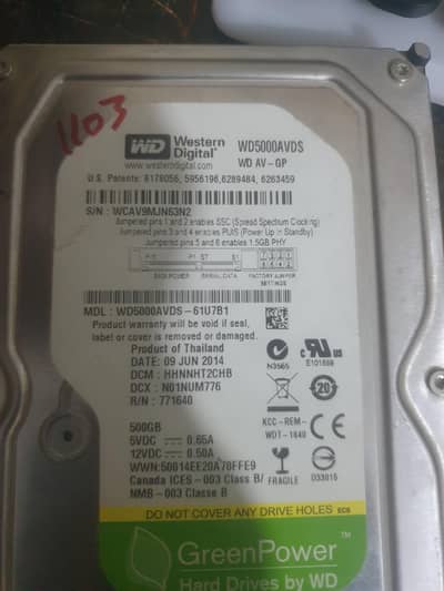 500 gb internal hardisk for sale