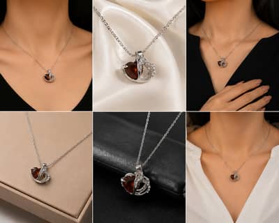 HEART SHAPED DIAMOND NECKLACE