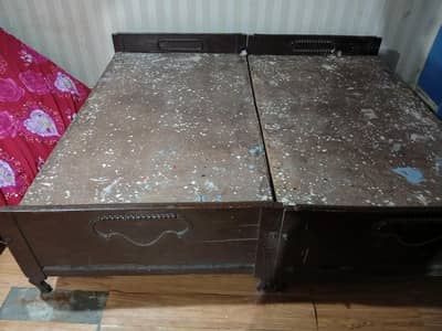 pure heavy wooden twin bed