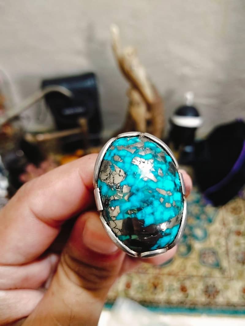 Shajri Feroza silver ring 2