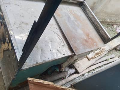 Burger & Shawarma Commercial Counter with Hot Plate for Sale