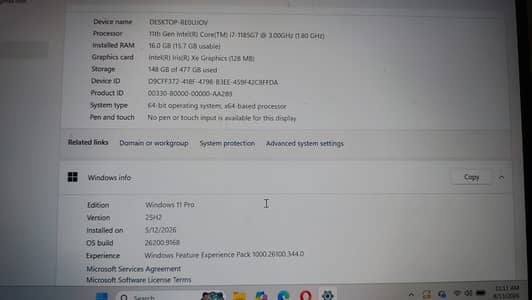 Core i7 11th gen