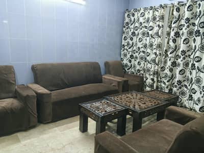 7-Seater Sofa Set / Three Tables with glass
