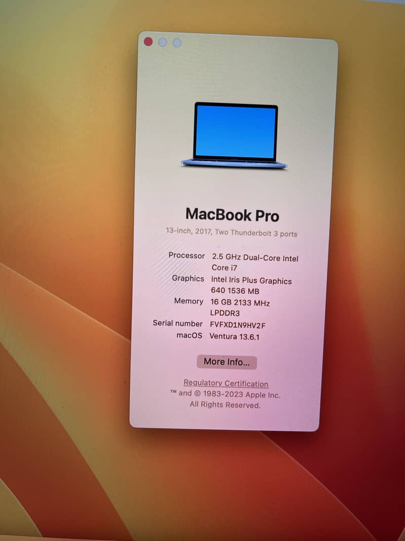 Macbook Pro 2017 5