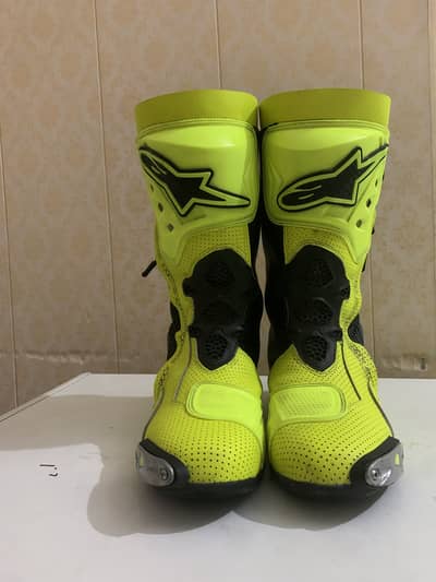 Alpinestars Supertech R racing shoes neon colour for sale