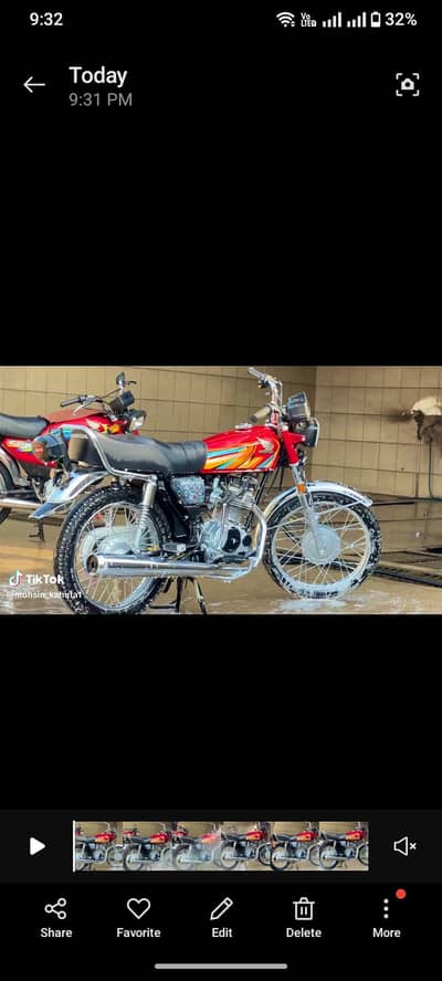 Honda 125 red colour 1 side ka tapa NAI ha Baki all geniune Saman ava