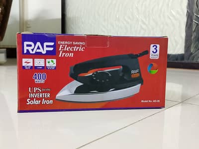 RAF Energy Saving Electric Iron 400W (UPS / Inverter / Solar Friendly)