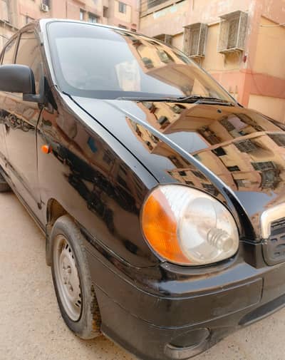 Santro Hyundai Black 2003, 90% Genuine, Family Car