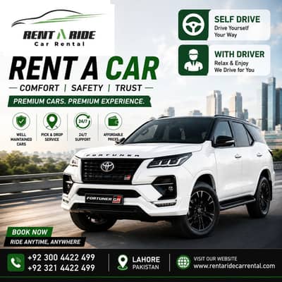 Self Drive Rent A Car Daily Weekly Monthly Car Rental Services Lahore