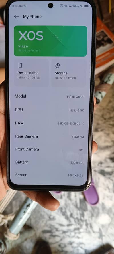 Infinix hot 50 pro 8/128