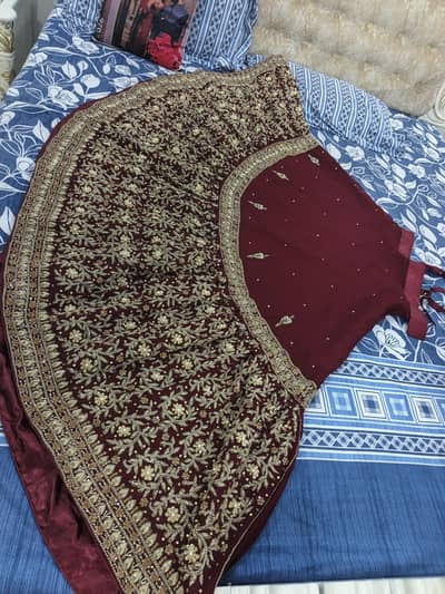 A well conditioned Farshi Style Lehnga with full heavy shirt