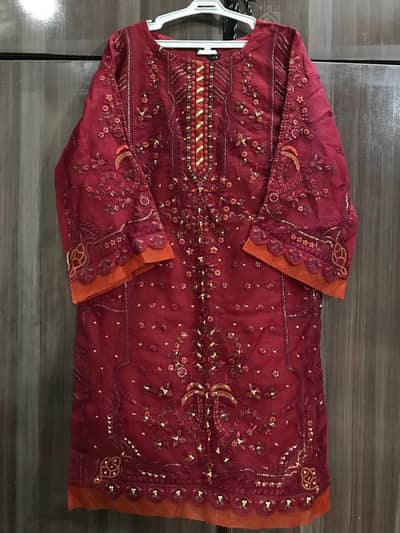 Bin Saeed Organza 3 piece Ready-to-wear suit.