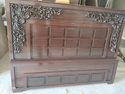 wooden fancy king size bed