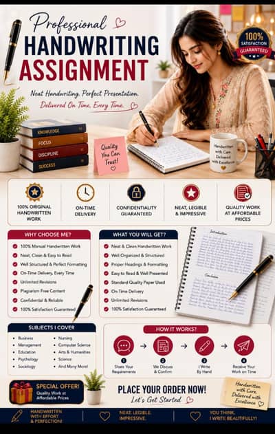 Professional Handwriting Assignment