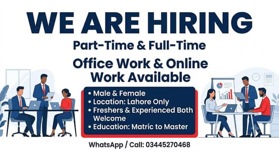 PART TIME WORK AVAILABLE FOR MALES AND FEMALES