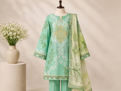 printed lawn 3 piece with colour and fabric warranty