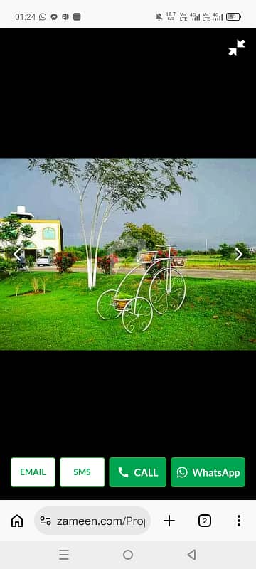 Taxila garden corner+park face+Dpc + sunface lavel plot for sale