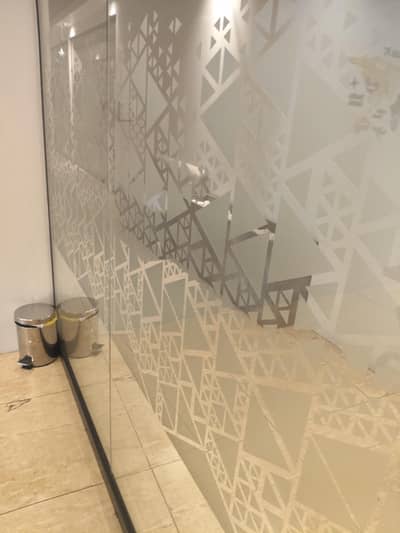 glass paper cutting design plotter cutting office cabin plotter