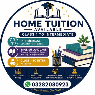 English Language & Tuition Classes | Class 1 to Inter (Pre-Medical)