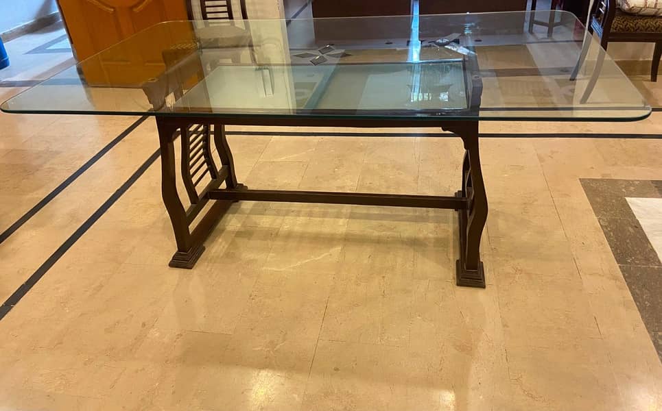 Wooden/Glass Dining Table 1