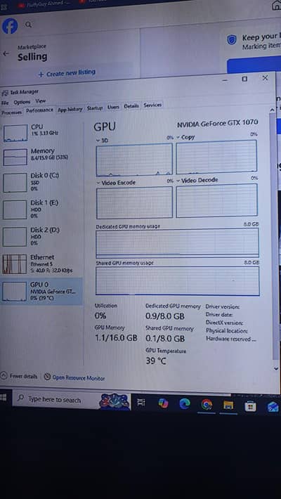 Nvidia GTX 1070 8GB
