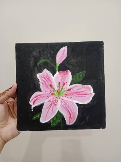 Lily Hand painted canvas
