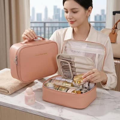 Split Cosmetics Brush & beauty Kit Storage Bag