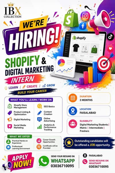 Shopify Digital marketing Internships