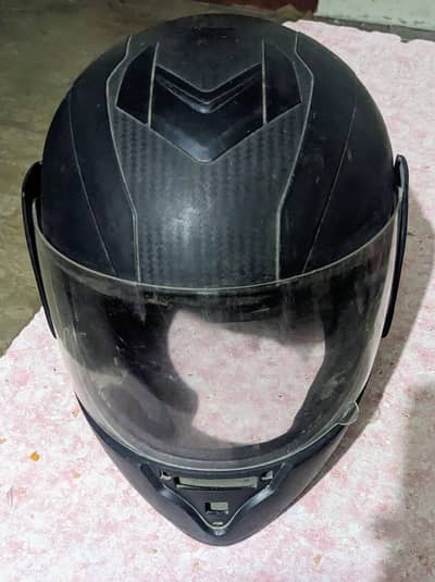 Black Full Face Motorcycle Helmet | Used Condition | Low Price 1800
