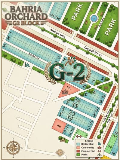 1 kanal plot for sale in bahria orchard G2 block
