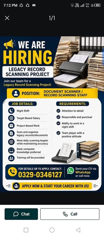 scanning job