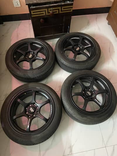 15 inch advan racing g2 rims with tyre