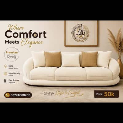 Sofa set 3+2+1 6 seater 50000