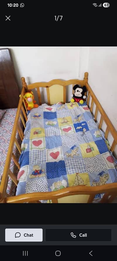 BABY COT WITH MATTRESS IN GOOD CONDITION