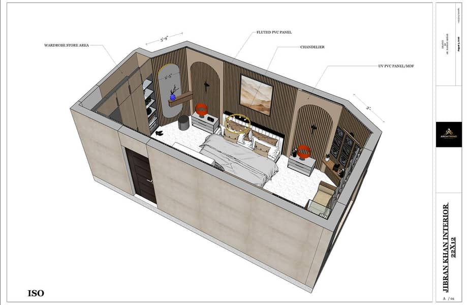 Interior design with layout 3