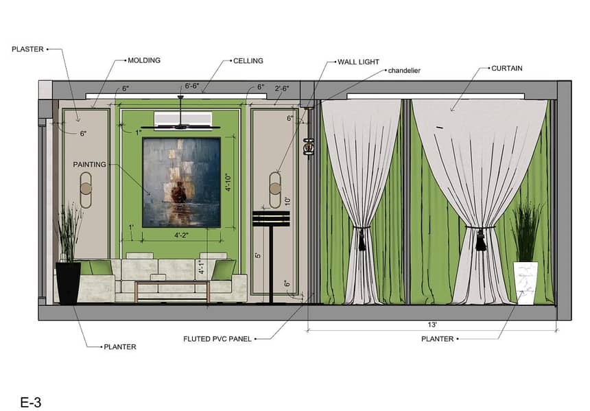 Interior design with layout 7