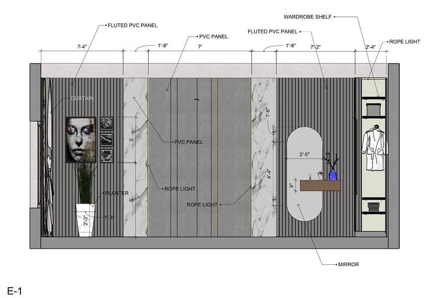 Interior design with layout 9
